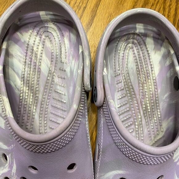 Crocs purple marbled clogs-women’s size 8 - Picture 5 of 9